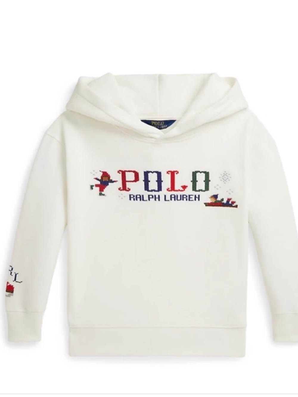 new  GIRLS POLO RALPH LAUREN EMBROIDERED LOGO HOODIE SWEATSHIRT 6X